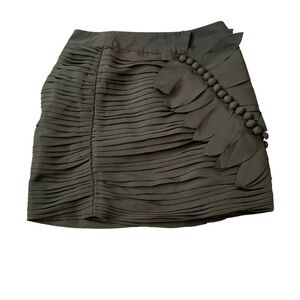 Boho mini olive green skirt